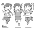 ジャンプするこどもたち(モノクロ) ジャンプするこどもたち(モノクロ)